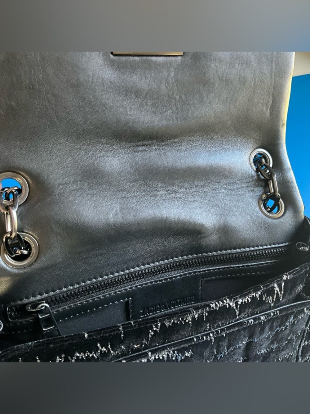 ZADIG AND VOLTAIRE Ziggy Velvet Bowie Bag - Picture 7 of 8